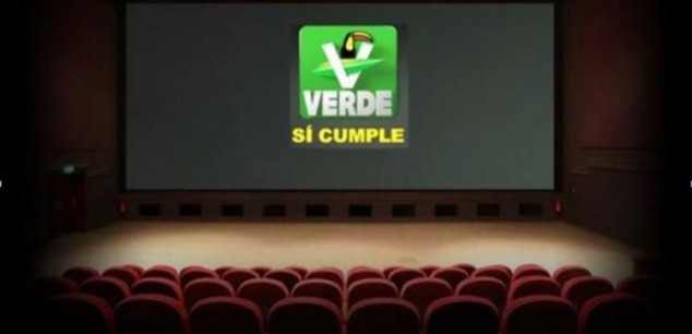 El Partido Verde Ecologista de México se promocionó ilegalmente en los cines. Foto: Internet